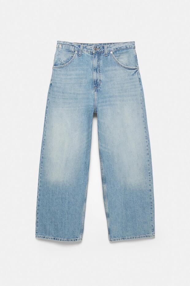 İşlemeli süper bol kesim jean - 7