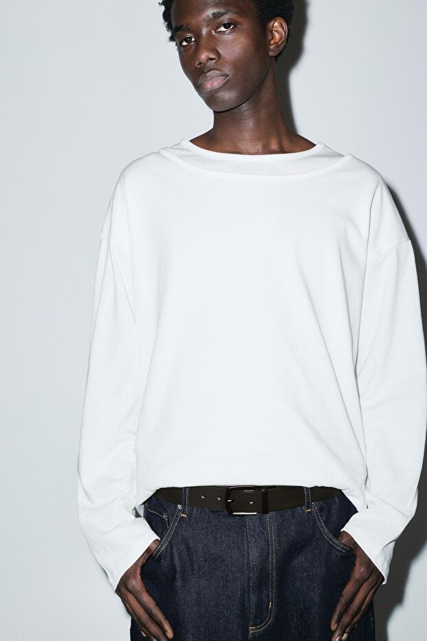 Çift taraflı suni deri kemer - 5