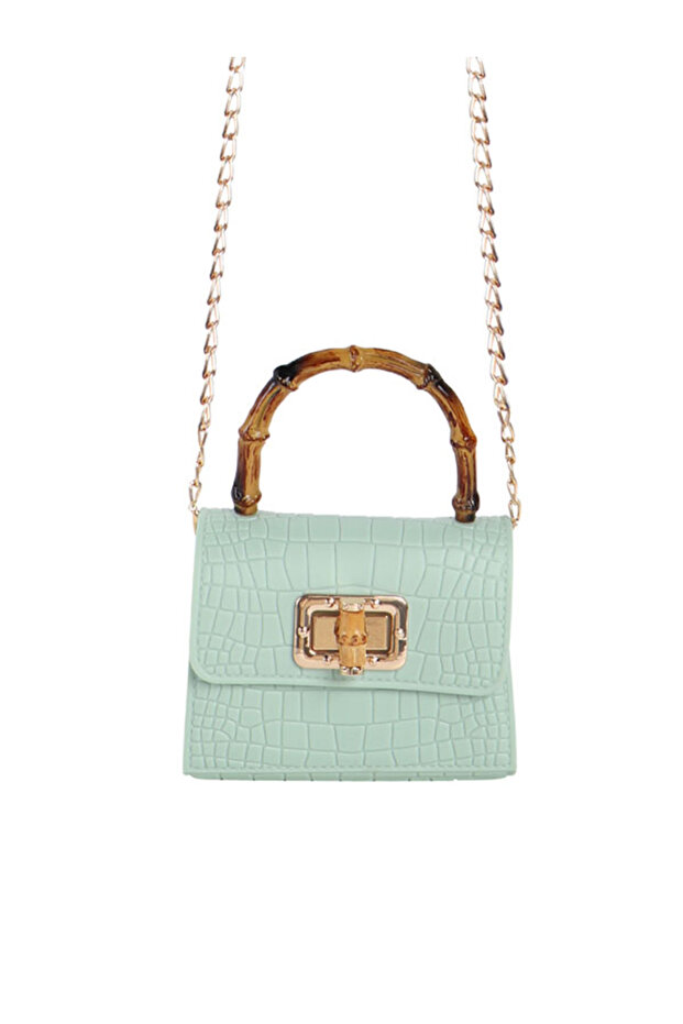 Women Croc Mint Sling Handbag