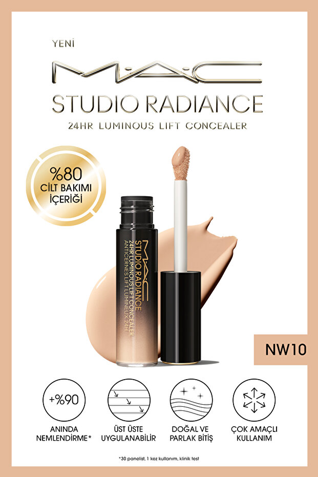 Studio Radiance 24Hr Luminous Lift Concealer - Serum Concealer with Skin Care Ingredients 11 ml - Nw10