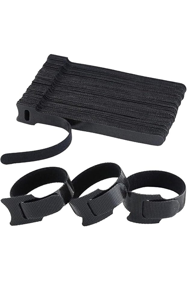 100PCS 6-Inch Reusable Cable Ties – Adjustable Hook and Loop Cord Organizer Straps for Wires, Elec