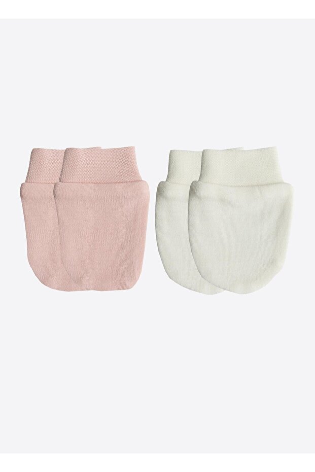 Organik New Basic 2'li Eldiven Ekru-Pembe - 1