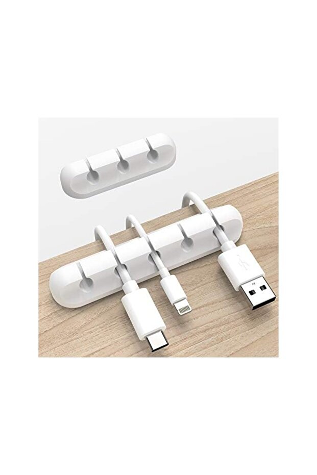White Cable Clips, Cord Organizer Cable Management, Cable Organizers USB Cable Holder Wire Organizer