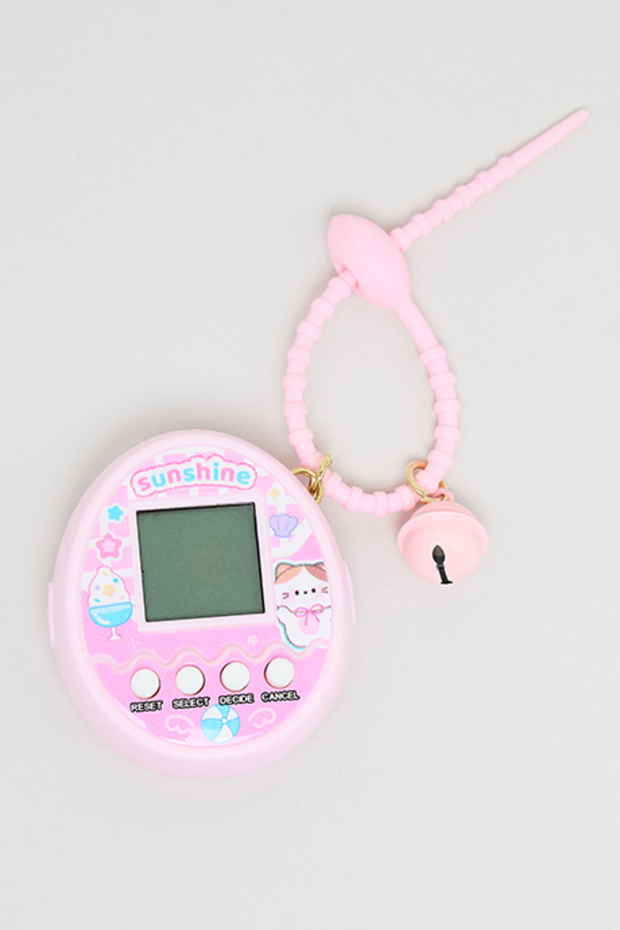Unisex Pink Electronic Game Keychain