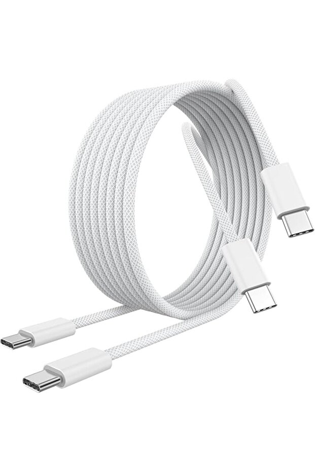 60W USB C to USB C Fast Charging Cable (2 Pack, 6FT), Durable Nylon Cord for iPhone 17, 16, 15 Serie