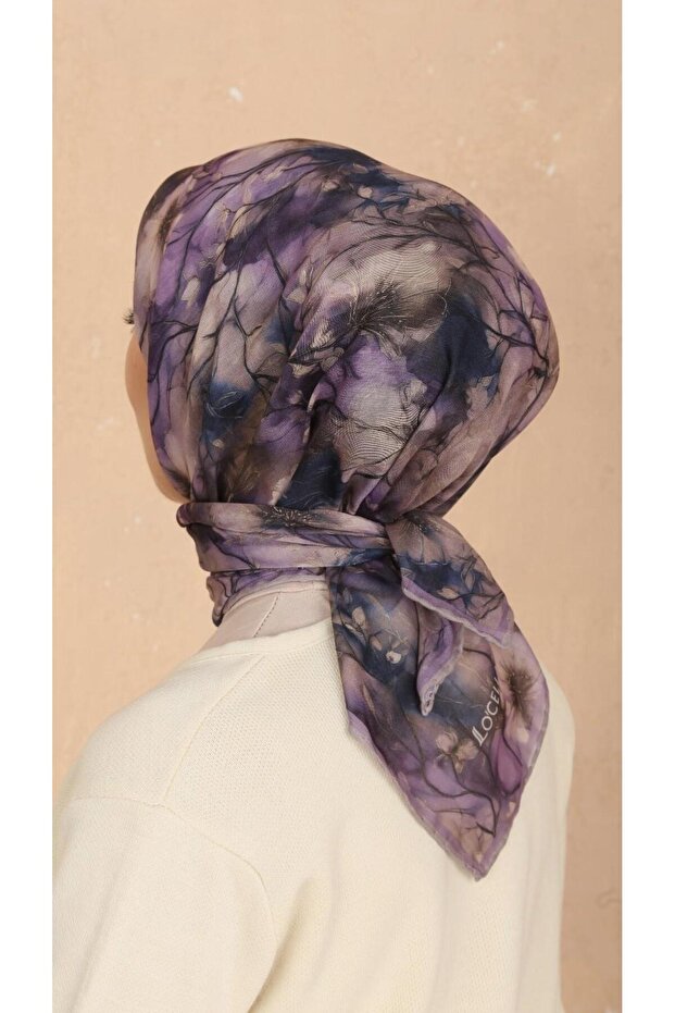 Soft Pamuk Eşarp Mor - 2