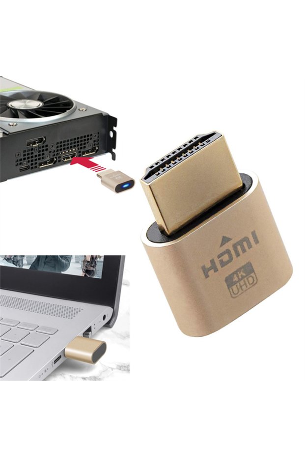 Pm-29416 HDMI 4K Uhd Dummy Plug Virtual Monitor Video Card Emulator