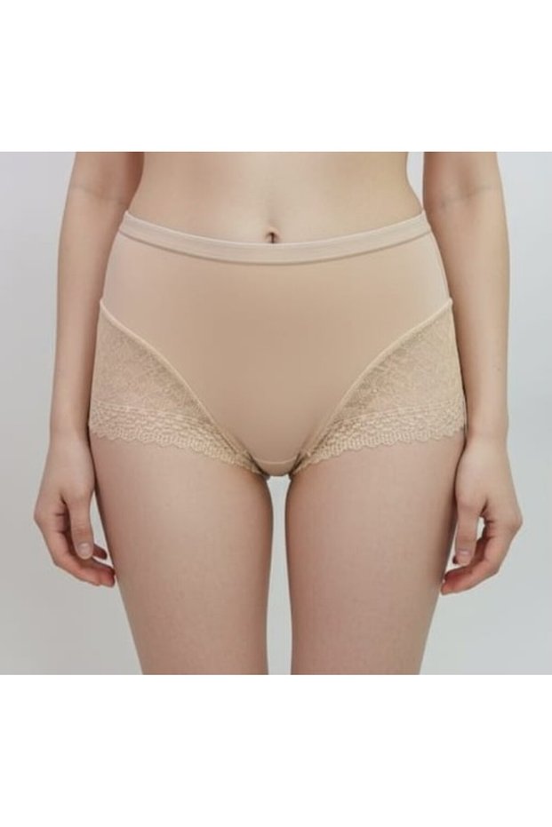 Women's High Waist Lace Cotton Panties