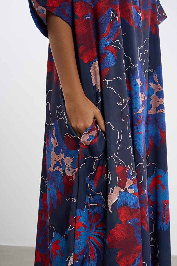 ROCHIE LUNGĂ CU GÂTUL V - 5