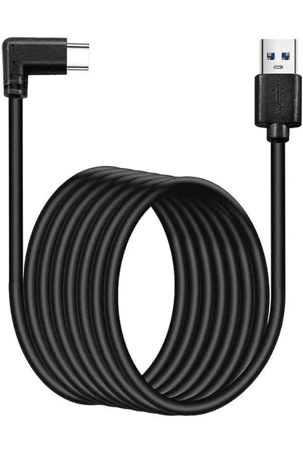 USB C Cable 9.8ft, USB 3.2 to Type C Charging & Data Cable 5Gbps with Right Angle Design for Oculus