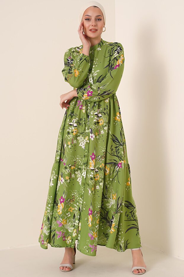 Bdart Patterned Buttoned Maxi Dress - 2