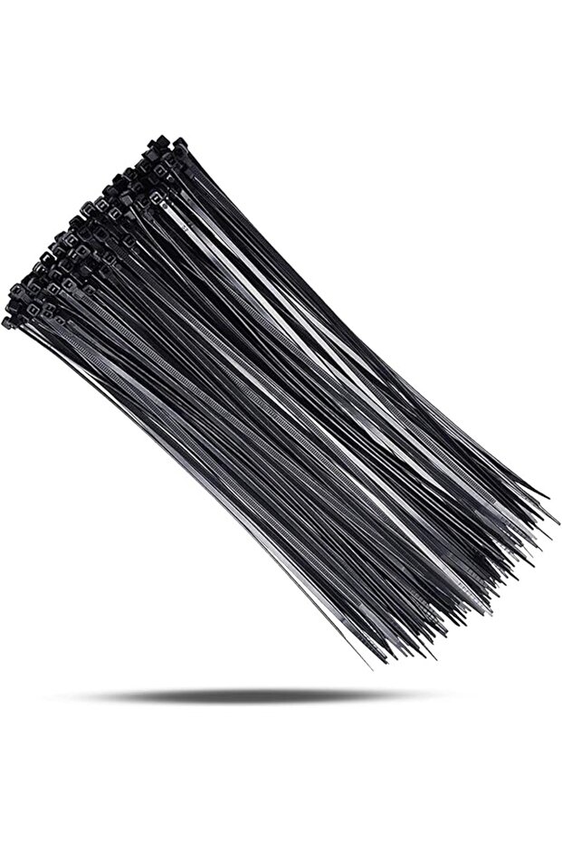 Zip Ties 7.9 Inch Black Cable Ties 100 Pack for Wire Management, Outdoor and Indoor Use, Suitable fo
