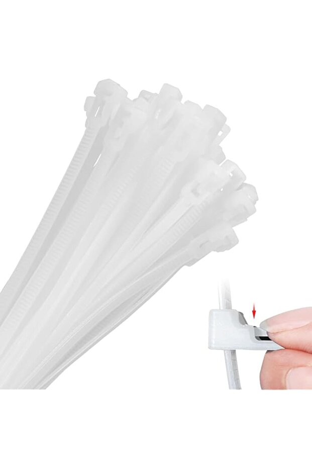 100Pcs Reusable Cable Ties Cord Management Tie Heavy Duty Nylon Wire Organizer Cable tie for Home Of