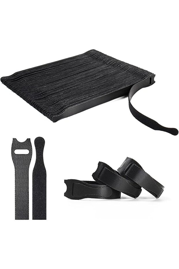 110PCS Reusable Cable Ties 8-inch ,Adjustable Hook Loop Cord Organizer for Home Office Data Center