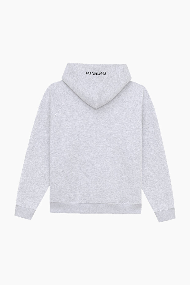 GRAY gri basic oversized hoodie sweatshirt - 2