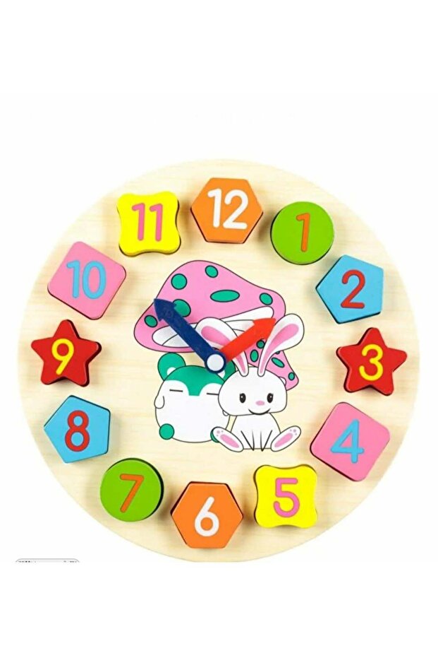 Educational clock with puzzle-type numbers - 2