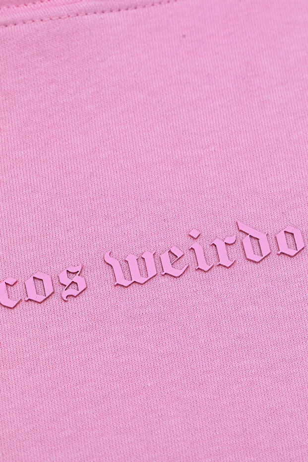 PINK pembe basic oversized hoodie sweatshirt - 3