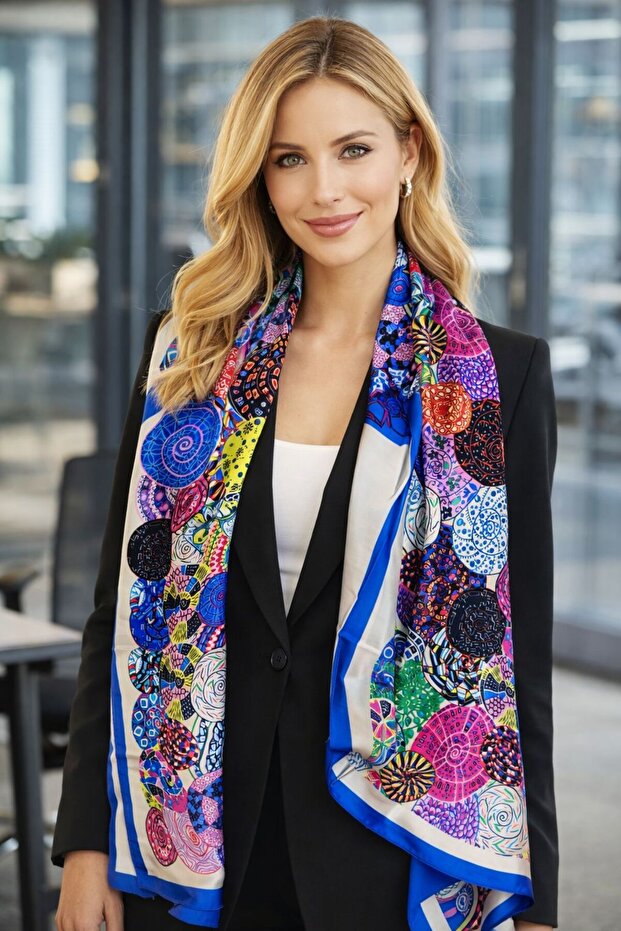 Sal6 Patterned Women's Shawl 180X90 cm