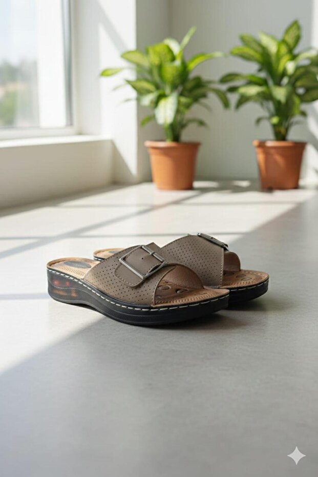 Apella Full Orthopedic Single Buckle Mother Slippers Bnt196