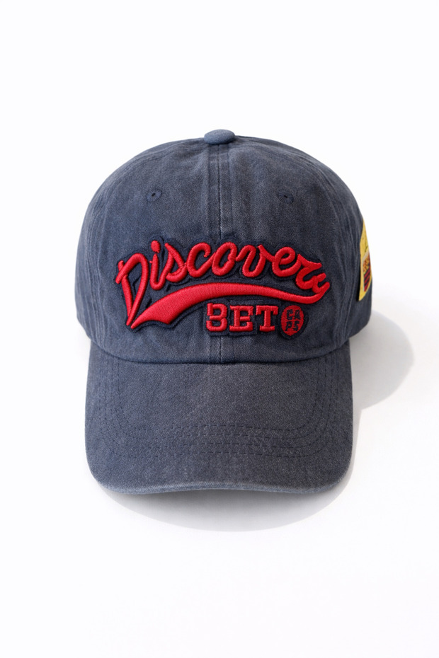 Vintage Look Denim Hat with Embroidery - Unisex Casual Baseball Cap