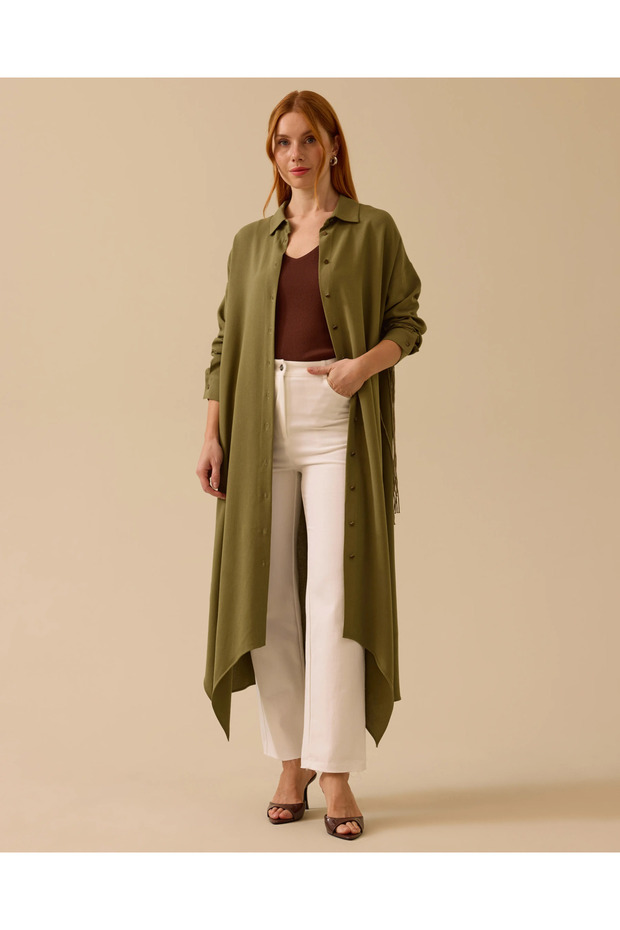 DÜĞMELİ UZUN KOL TUNİK - 1