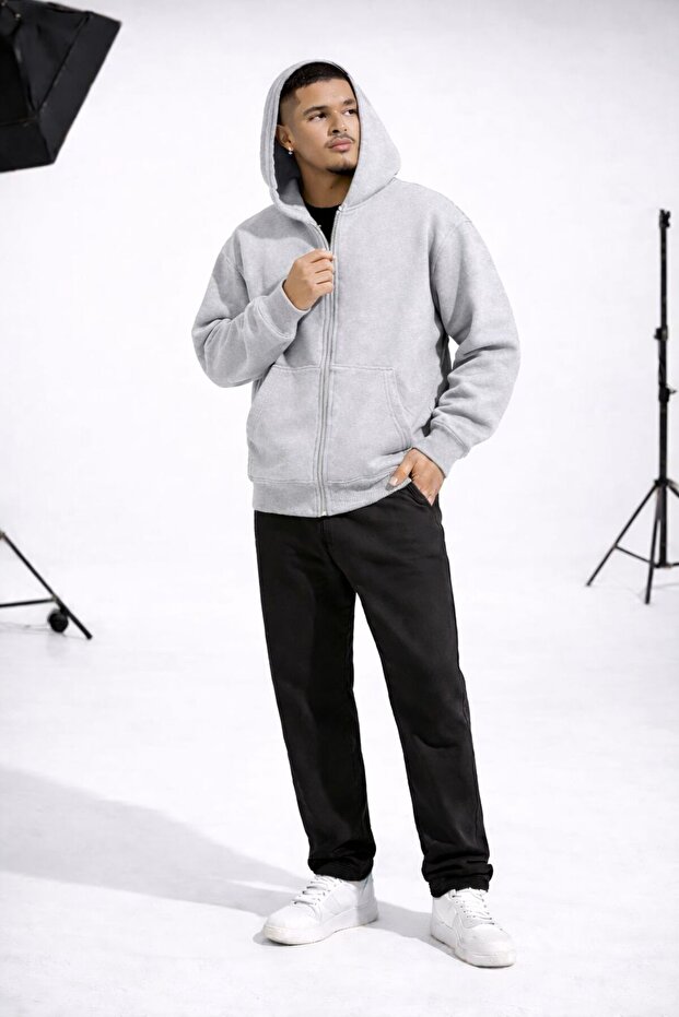 Hooded Unisex Zippered Sweatshirt / Cardigan