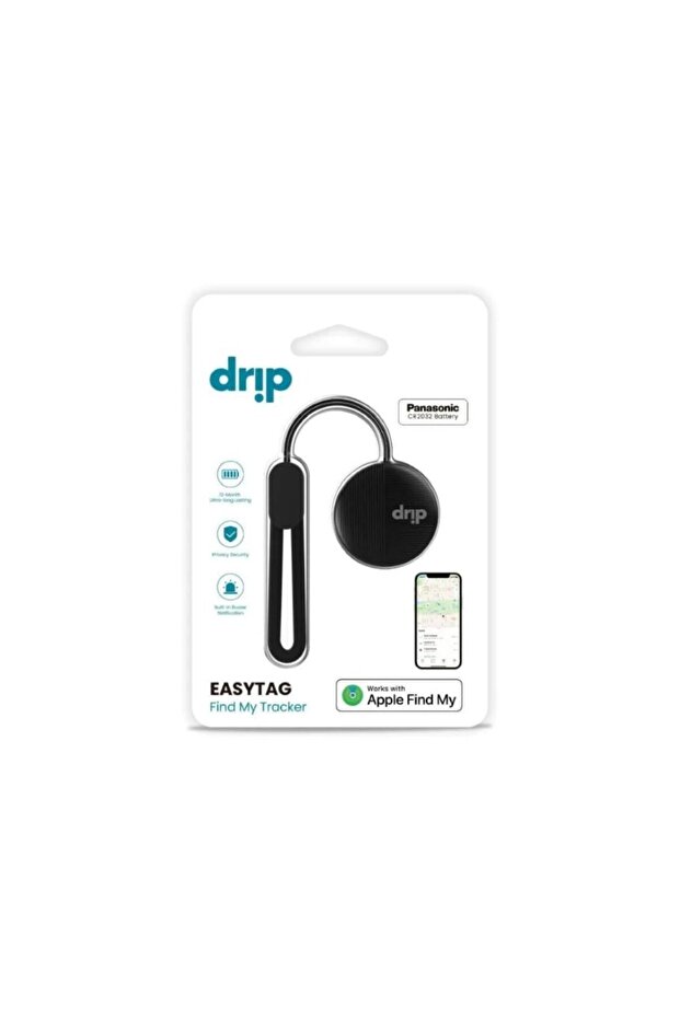 جهاز تتبع ذكي دريب EASYTAG اير تاق اسود