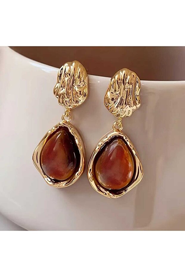 Elegant Color Natural Stone Earrings