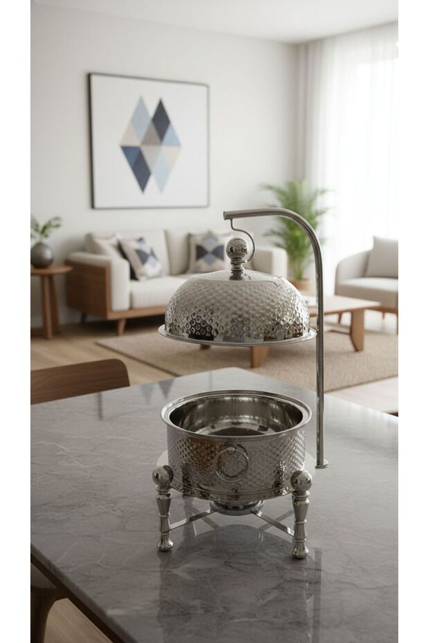 سخان بوفية صحن تقديم الطعام 4 لتر - 7