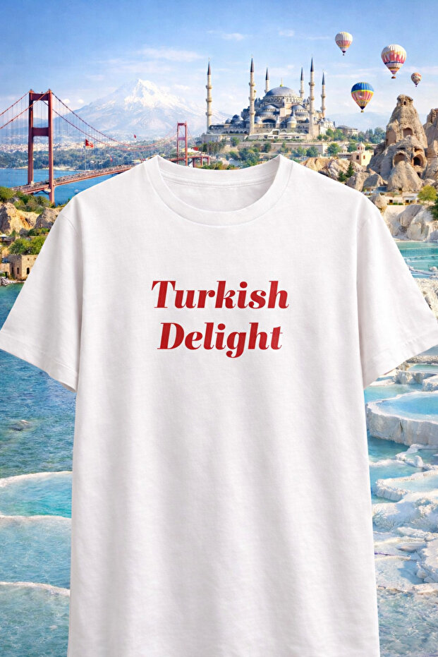 Turkish Delight Printed T-Shirt T-Shirt Oversize 100% Cotton Comfortable Casual Soft