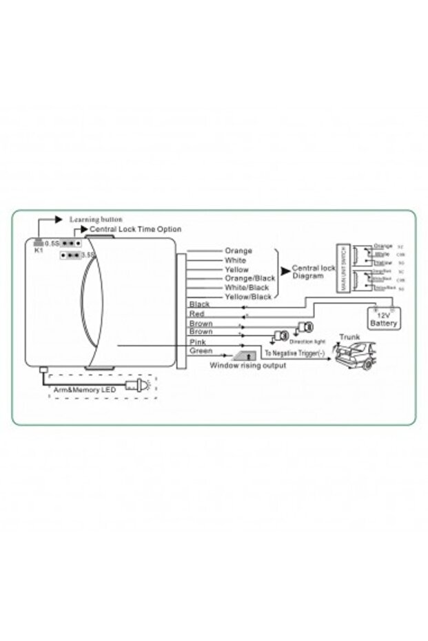 Central locking module with 2 remote controls with comfort function X-57 - 2