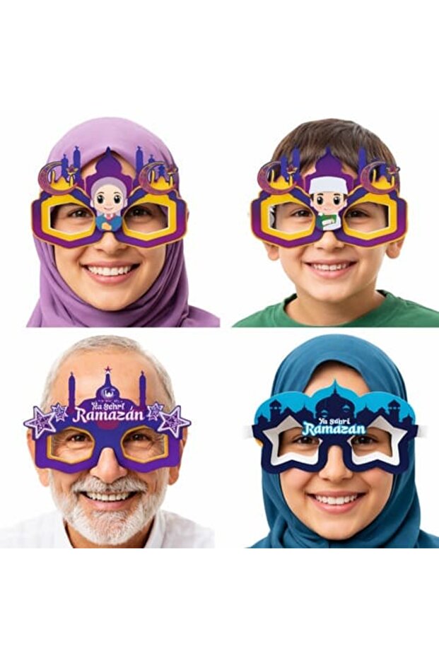 قناع ورقي للترحيب برمضان 4 قطع