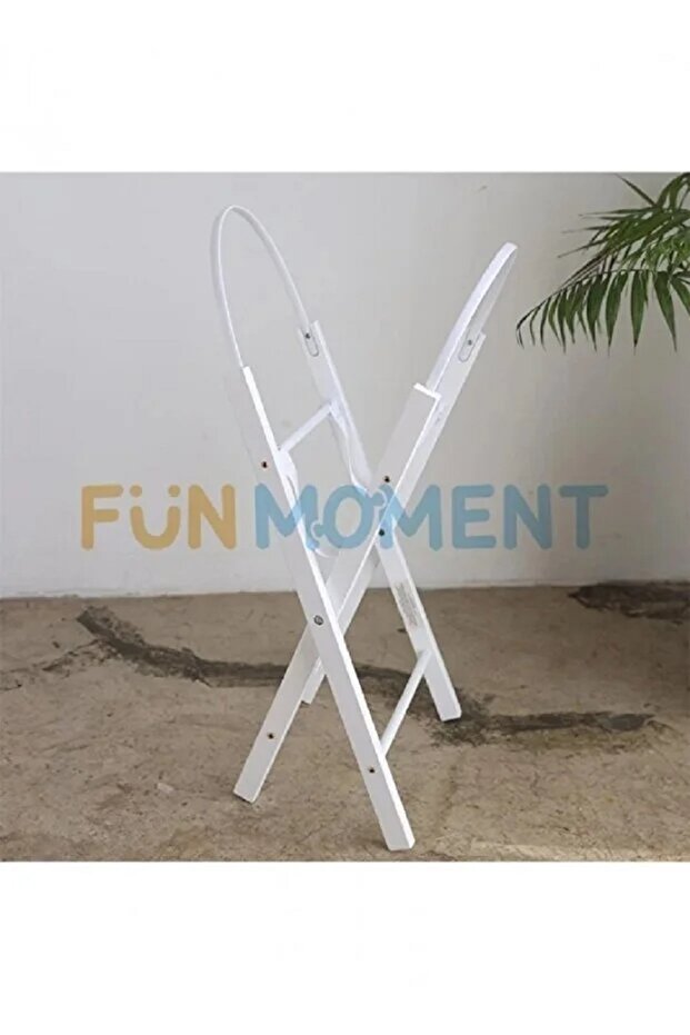 مهد مواليد (سلة موسى) لون ابيض + قاعدة - 3