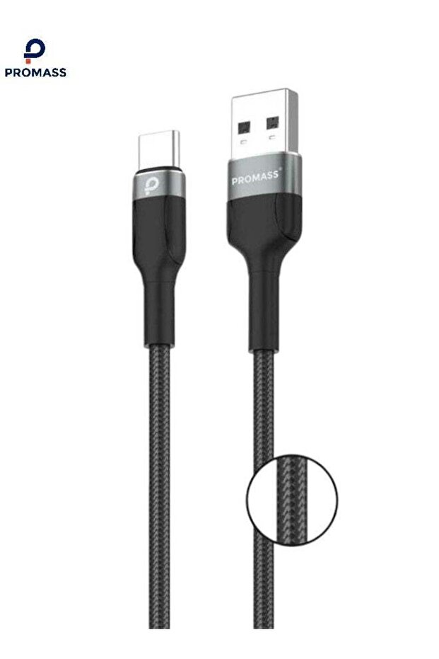 كابل شحن برومس USB A إلى USB-C بطول 1 متر