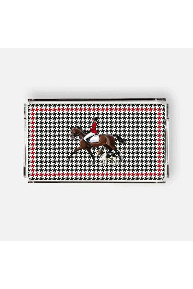 Equestrian Red Jacket 38x23 Acrylic Tray