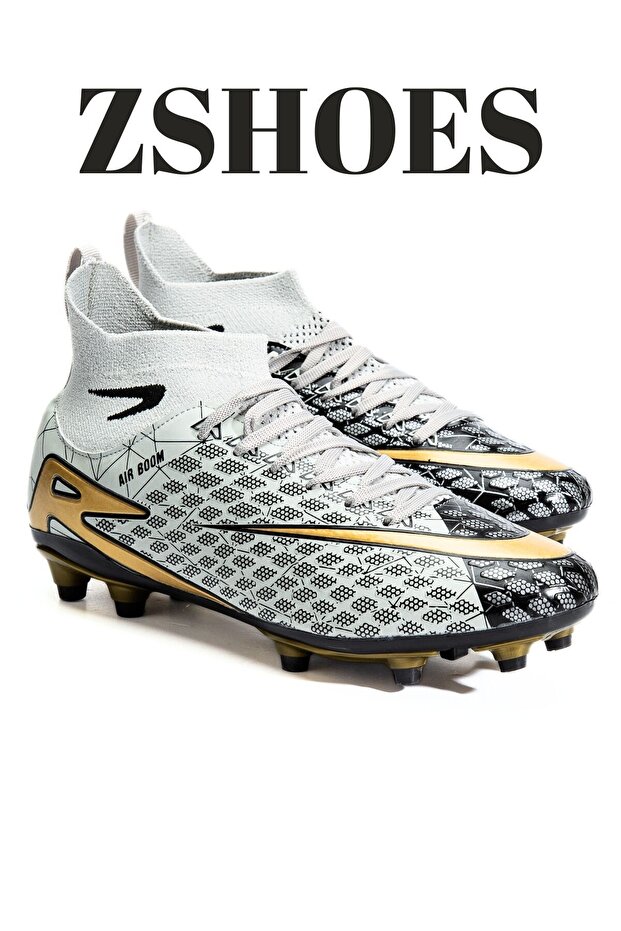Men's Artificial Turf Football Shoes Imported Sole for Grass Fields Half Sock Style Ergonomic Foot-Fitting Flexible Structure