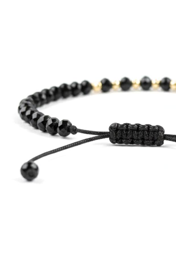 Adjustable Bracelet, Black-Gold, Universal Size - 3