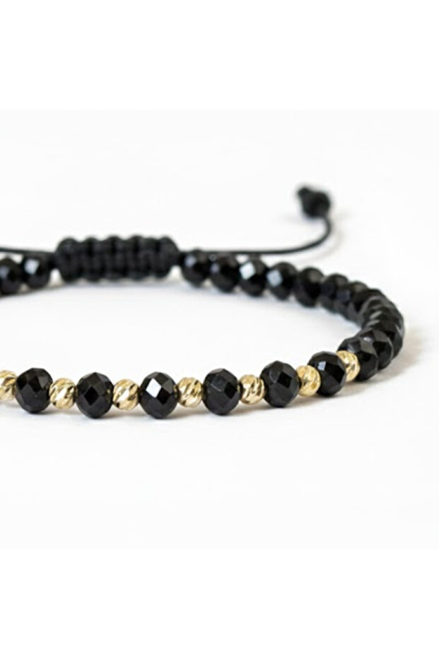 Adjustable Bracelet, Black-Gold, Universal Size - 4