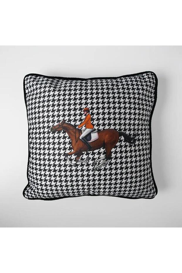Equestrian Orange Coat Decorative Pillow
