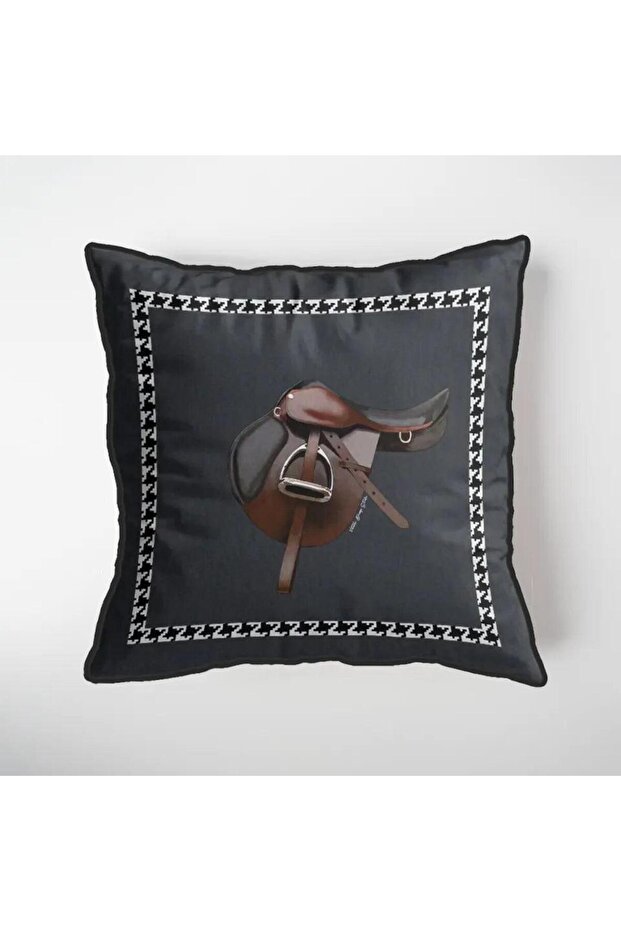 Equestrian Anthracite Decorative Pillow