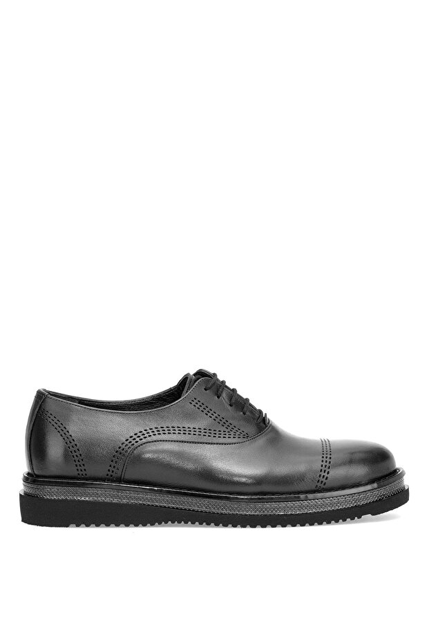 Elit Hsy05 Men's Genuine Leather Classic Shoes Black