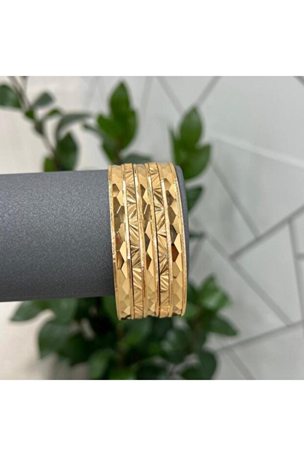 Mirror-like bangles, 5 pieces - size 18 - 2