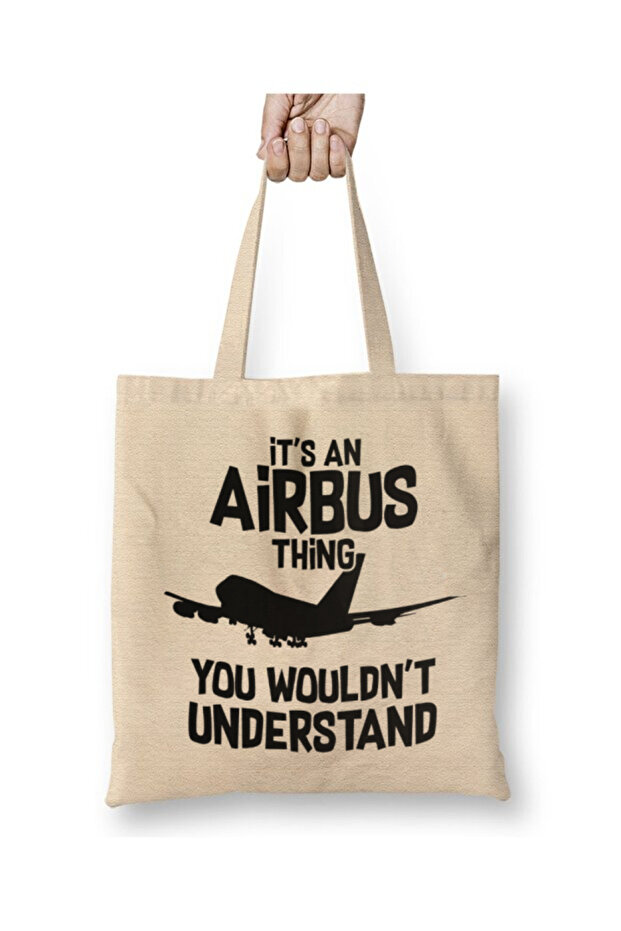 Stewardess Gift Aviation Airbus White Tote Bag Long Handle Shopping Bag Beach Bag