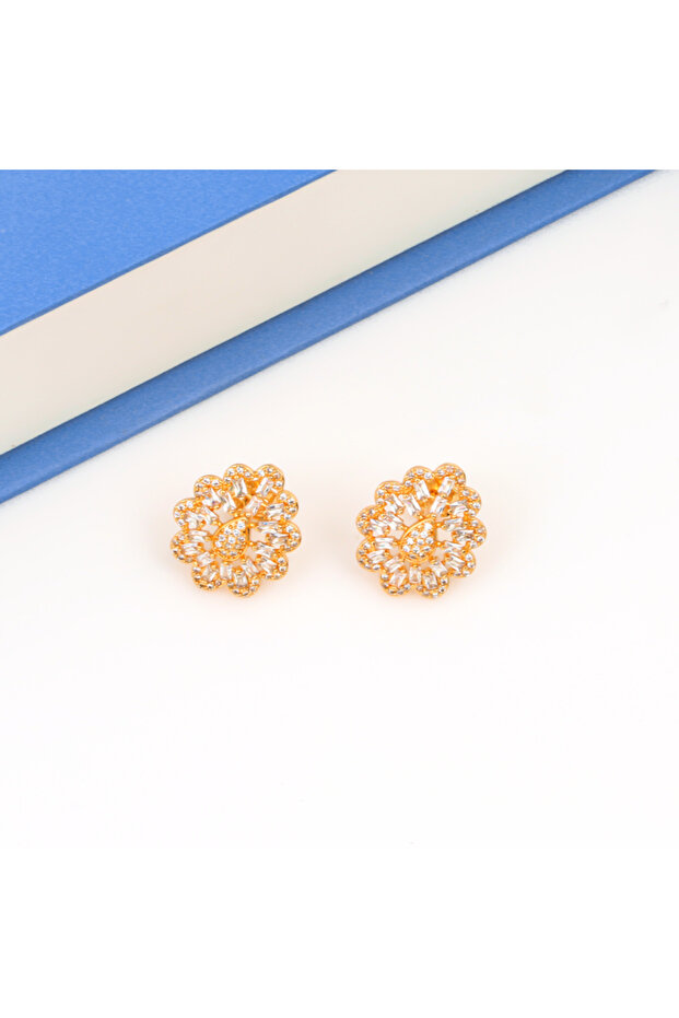 Zircon beam set, gold alternative - 3