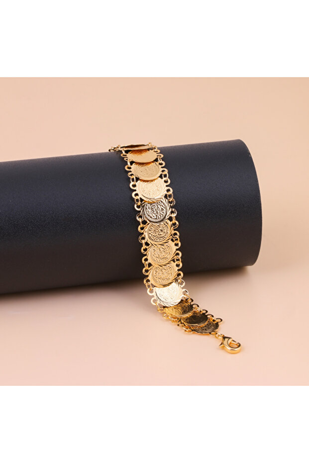Gold alternative bracelet, medium size, hypoallergenic