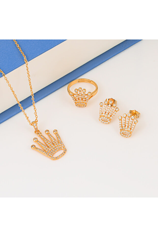 Queen's Crown Set, Gold Alternative, Hypoallergenic