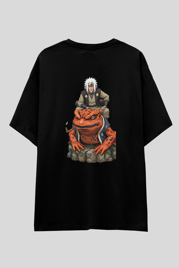 Naruto Shippuden Anime Oversize T-Shirt | Unisex 100% Cotton Black & White Printed Custom Design Tee