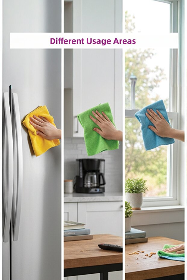 قطعة قماش للتنظيف من الألياف الدقيقة، 5 عبوات - 3