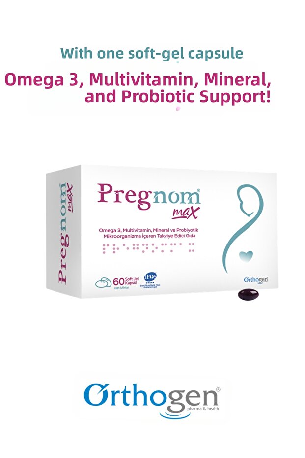 بريجنوم ماكس 60 كبسولة – مكمل غذائي يحتوي على أوميغا 3، وفيتامينات، ومعادن، وبروبيوتيك - 1