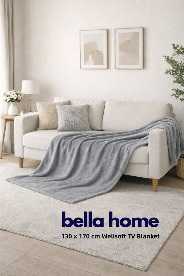 Wellsoft Tv Blanket | 130X170 cm | Warm and Cozy for Seating & Tv Enjoyment